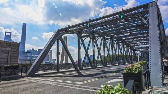 4k上海外白渡桥延时视频素材模板下载