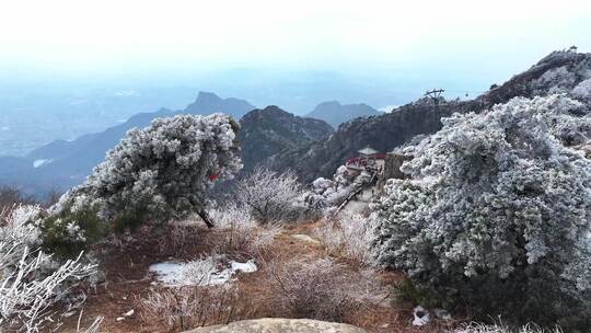 泰山之巅，春日雾凇