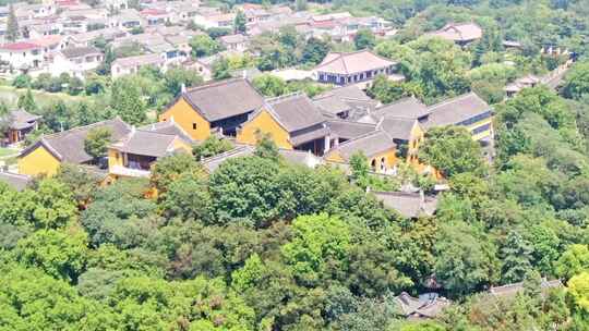 航拍扬州观音山大明寺栖灵塔景区