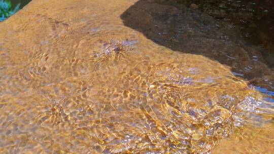 清澈见底的溪水流向远方