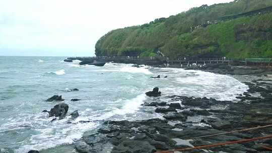 广西北海涠洲岛大海鳄鱼山旅游旅行风景升格