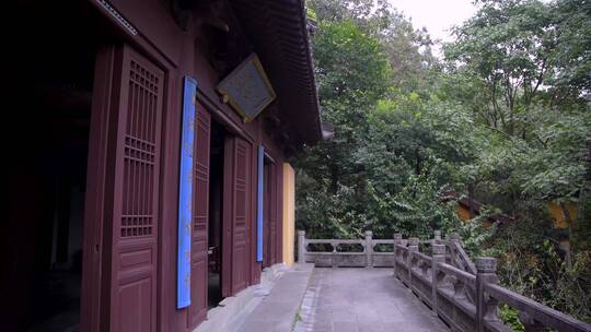 杭州三台山慧因高丽寺古园林建筑4K素材