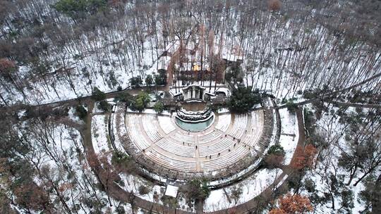 南京音乐台雪景航拍合集