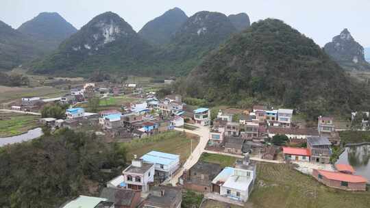 广西柳州塞隆妙景屯农村航拍