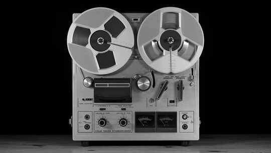 老式卷轴录音机视频素材模板下载