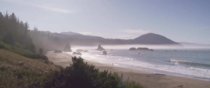 俄勒冈州，海岸，海洋，海滩