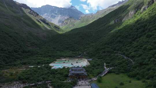 黄龙风景区五彩池延时摄影