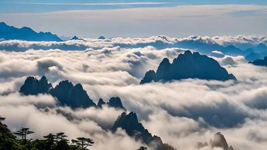 黄山云海壮丽景观