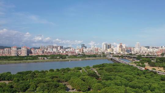 泉州市区航拍大景晋江河江滨经济丰泽鲤城