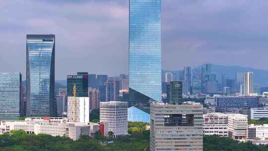 深圳市南山区航拍高楼大厦摩天大楼城市广东视频素材模板下载
