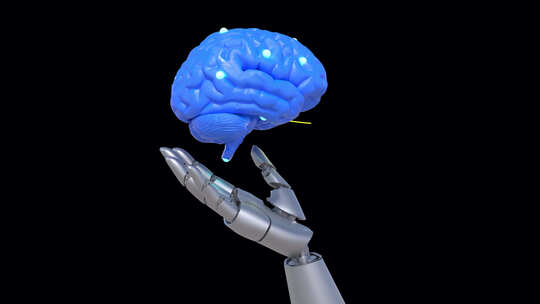 人工智能大脑 演示动画（透明通道）