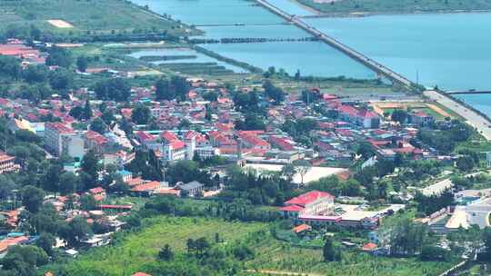 养马岛渔村海边风景航拍