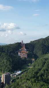 竖版视频梧州白云山风景区四恩禅寺