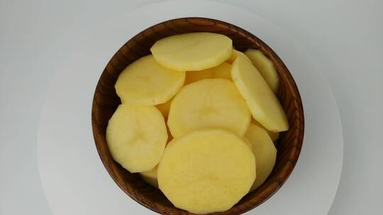 卤土豆片素材凉拌菜食品4k