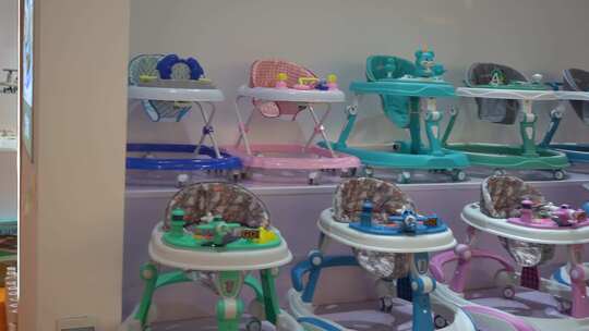 两款婴儿学步车展示