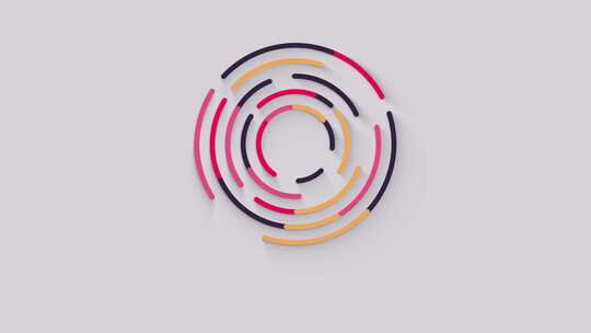 多彩圆环创意MG动画简洁动态图形