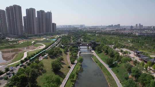 河南洛阳隋唐大运河国家文化公园航拍