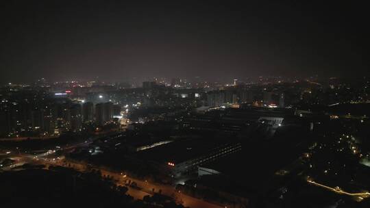 夜间调色素材 原片车流与城市夜景