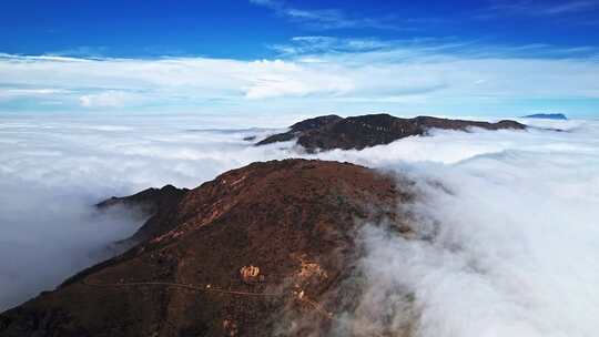 航拍四川乐山大瓦山云海延时