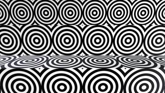 黑白移动圆圈楼梯光学幻觉循环动画视频素材模板下载
