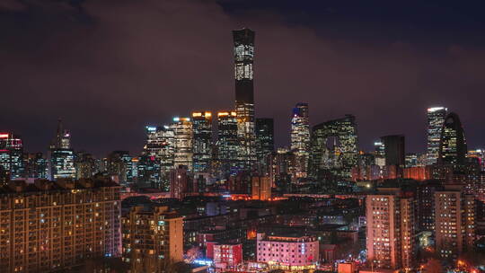 北京CBD城市夜景延时宣传片