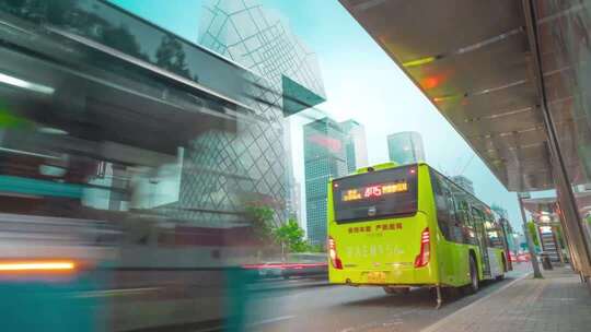 北京市中国尊国贸CBD夜景延时摄影