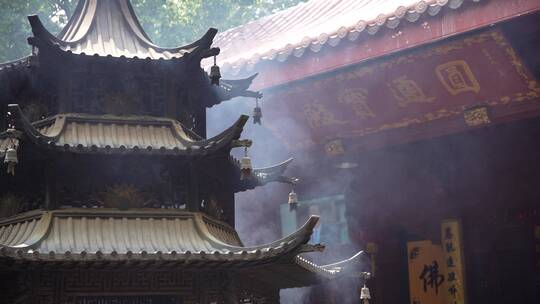 杭州飞来峰上天竺法喜讲寺视频素材模板下载