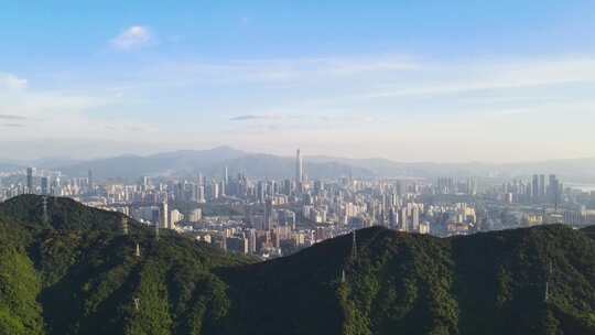 越过大山看深圳福田中心区