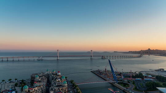 大连,星海湾跨海大桥,都市风光,夜景,星海湾