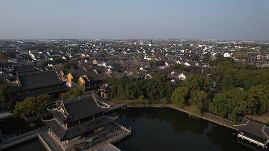 周庄古镇（苏州昆山）航拍全景