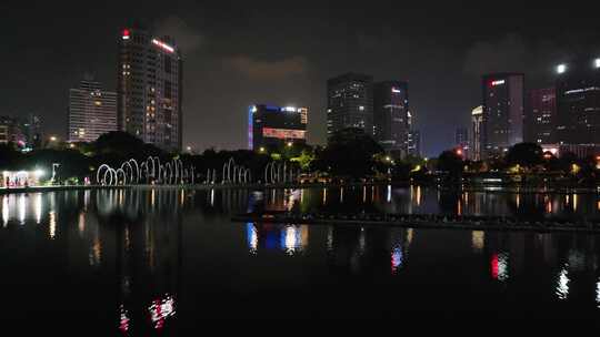 台州CBD夜景航拍