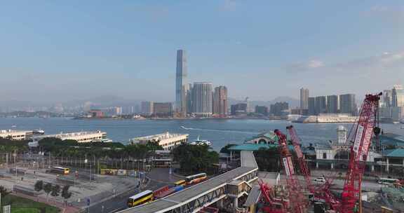 香港中环摩天轮航拍