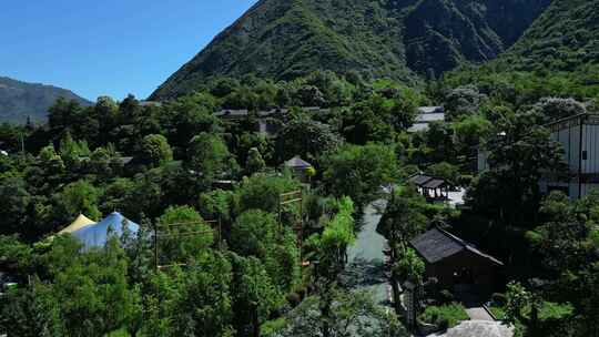 4k大禹故里 大禹村 大禹山庄航拍