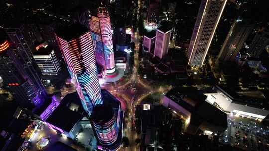 江苏 南京 城市宣传  夜景 灯光 大景 航拍