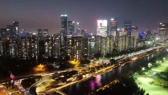 中国深圳城市建筑夜景