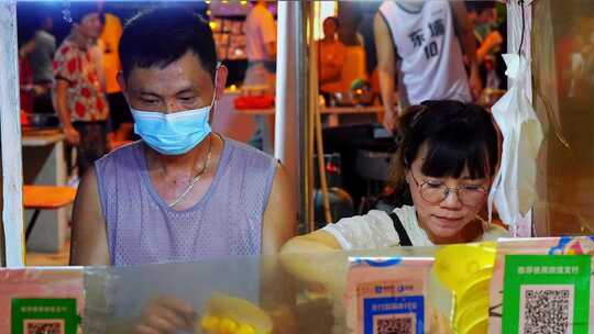 夜市摆摊地摊视频素材模板下载