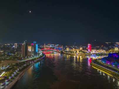 四川宜宾夜景延时合江门广场夜景延时