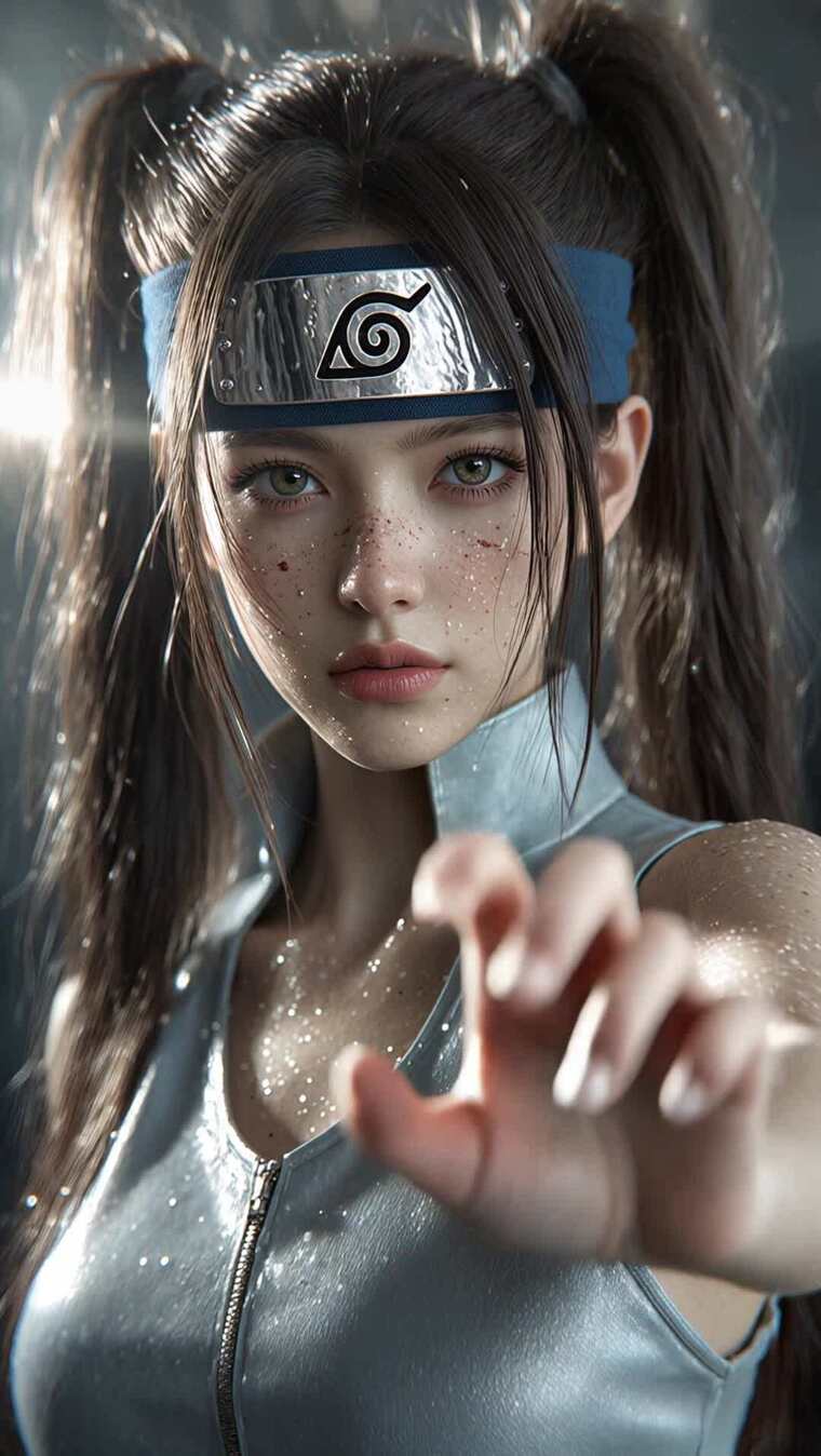 动漫风格女性角色特写