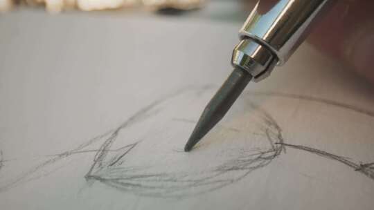 设计师铅笔画手稿 素描