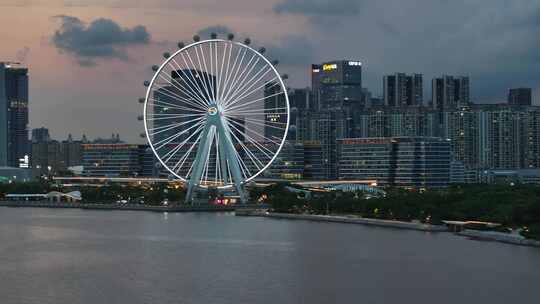 前海欢乐港湾繁华城市航拍