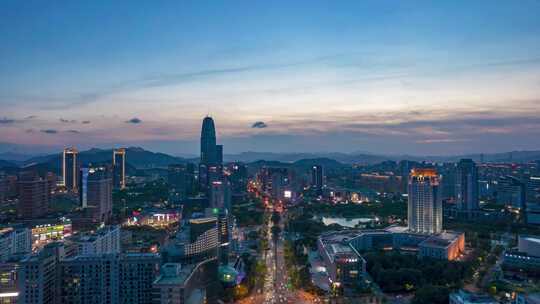 台州夜幕降临夜景2S延时