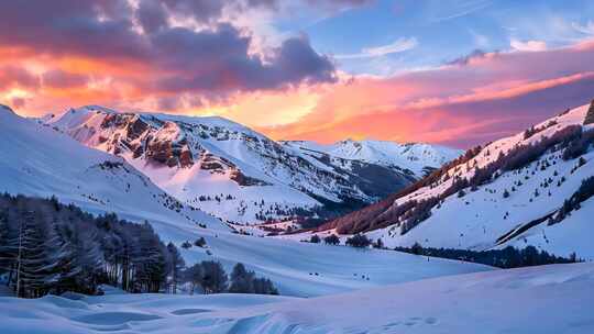 雪山山脉山峰