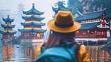 节假日休闲旅行背包欢乐出游景点 吃喝玩乐高清在线视频素材下载