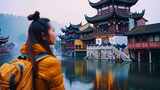 节假日休闲旅行背包欢乐出游景点 吃喝玩乐高清在线视频素材下载