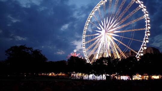 深圳宝安欢乐港湾摩天轮夜景合集