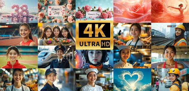 微笑女性在市场的近景画面38妇女节高清在线视频素材下载