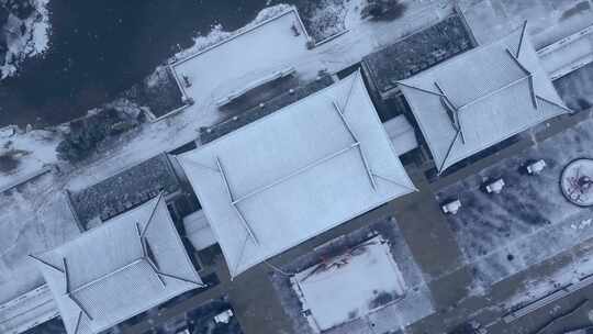 隋唐洛阳城九洲池雪景