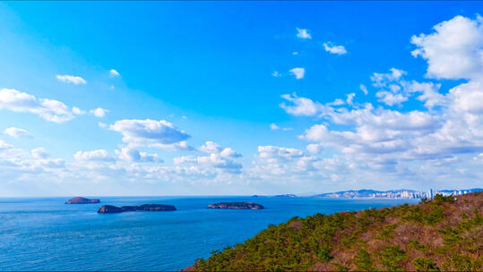 大连滨海路岸边延时摄影原片未调色