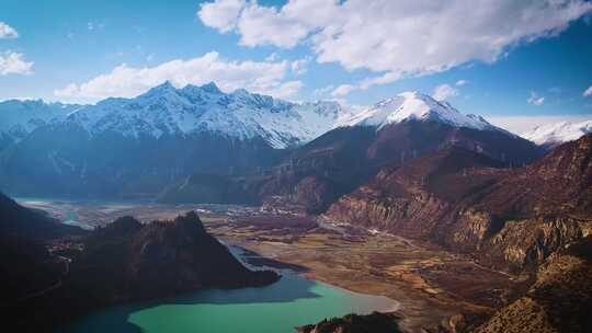 西藏林芝然乌湖航拍视频