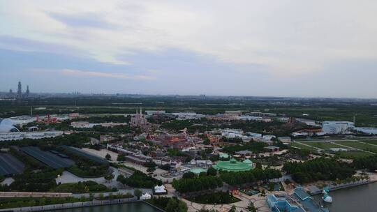 上海迪士尼乐园全景4K航拍